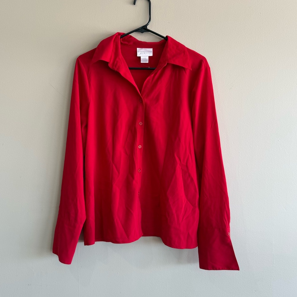 Worthington Red Button Down Shirt